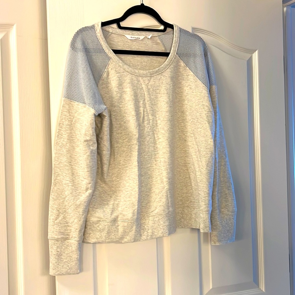 NWT womens Athleta sweatshirt with mesh detail, size L